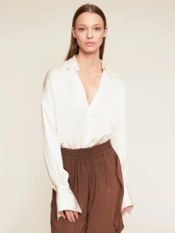 Camicia Over In Raso Di Viscosa