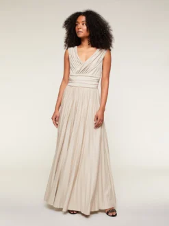 Vestito Lungo Lurex Drappeggiato