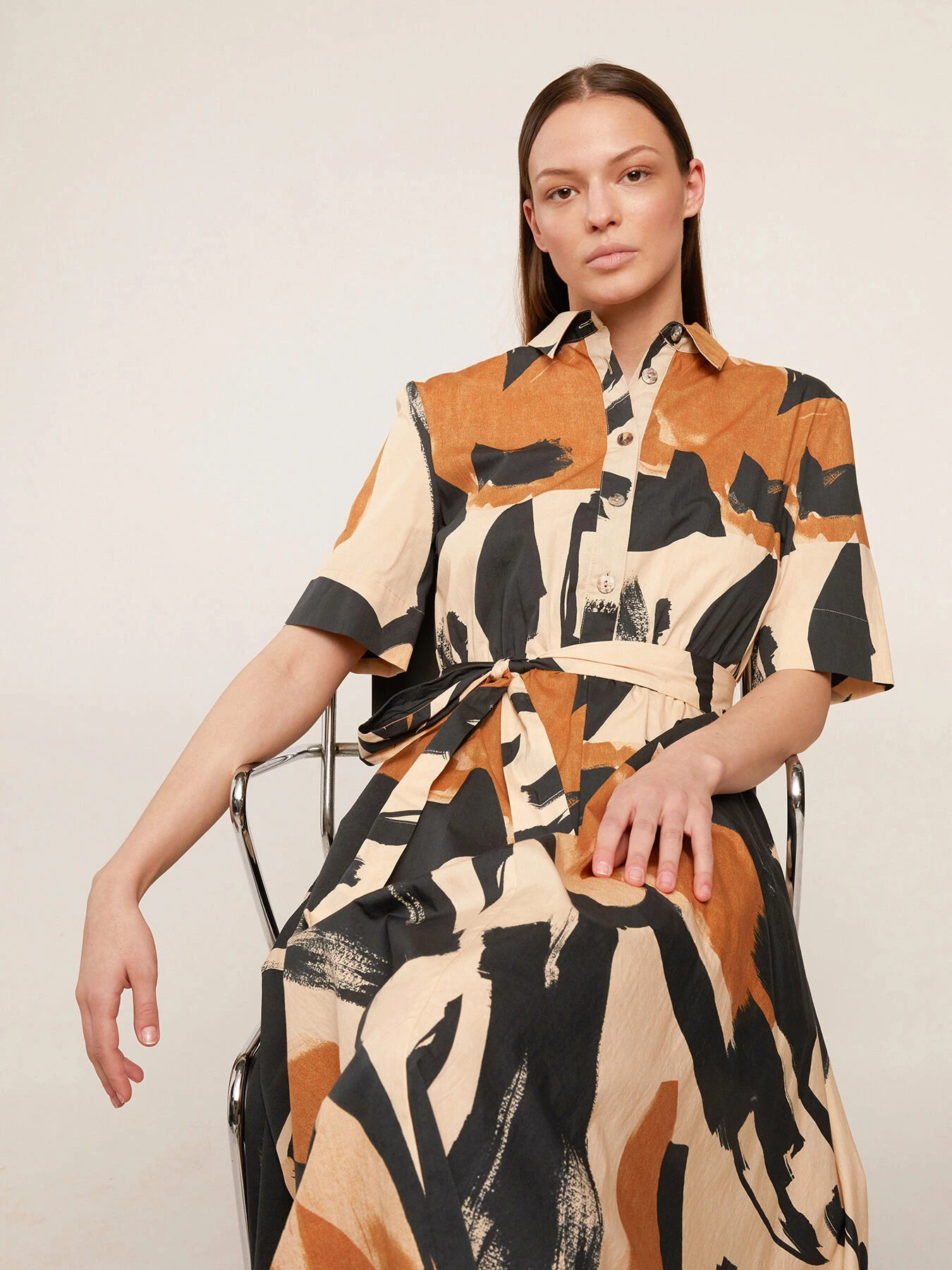 Vestito Chemisier Stampa Etnica - immagine 4