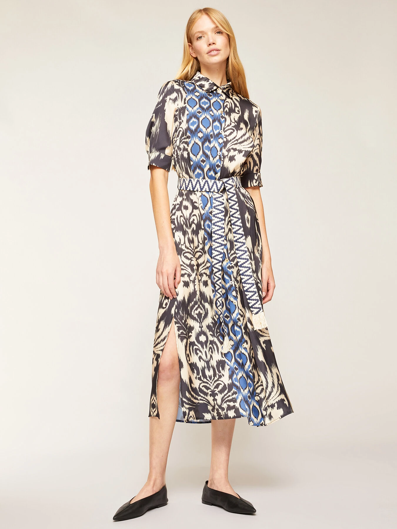 Vestito Chemisier Stampa Etnica