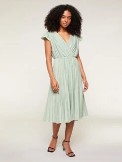 Vestito Midi Lurex Drappeggiato