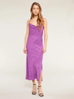 Vestito In Raso Jacquard Fantasia Zebrata