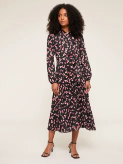 Vestito Midi In Georgette Fantasia Cuori