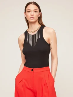 Top In Jersey A Coste Con Collana