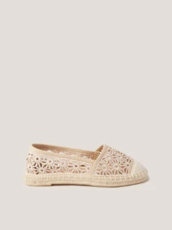 Espadrillas Con Zeppa Bassa Rivestita In Juta