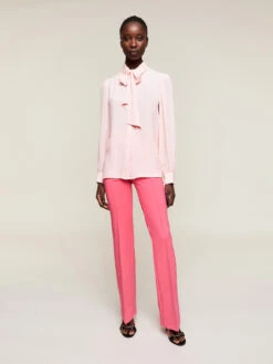 Pantaloni Fit Aderente Con Linea Flare