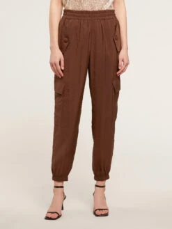 Pantaloni Cargo Satin Misto Modal