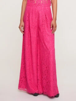 Pantaloni Palazzo In Pizzo