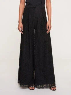 Pantaloni Palazzo In Pizzo