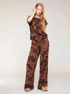 Pantaloni Palazzo Fluidi Fantasia Cashmere