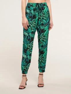 Joggers In Viscosa Fantasia Jungle
